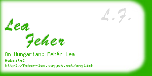 lea feher business card